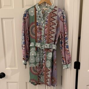 Anthropologie Multicolor Long Sleeve Dress
